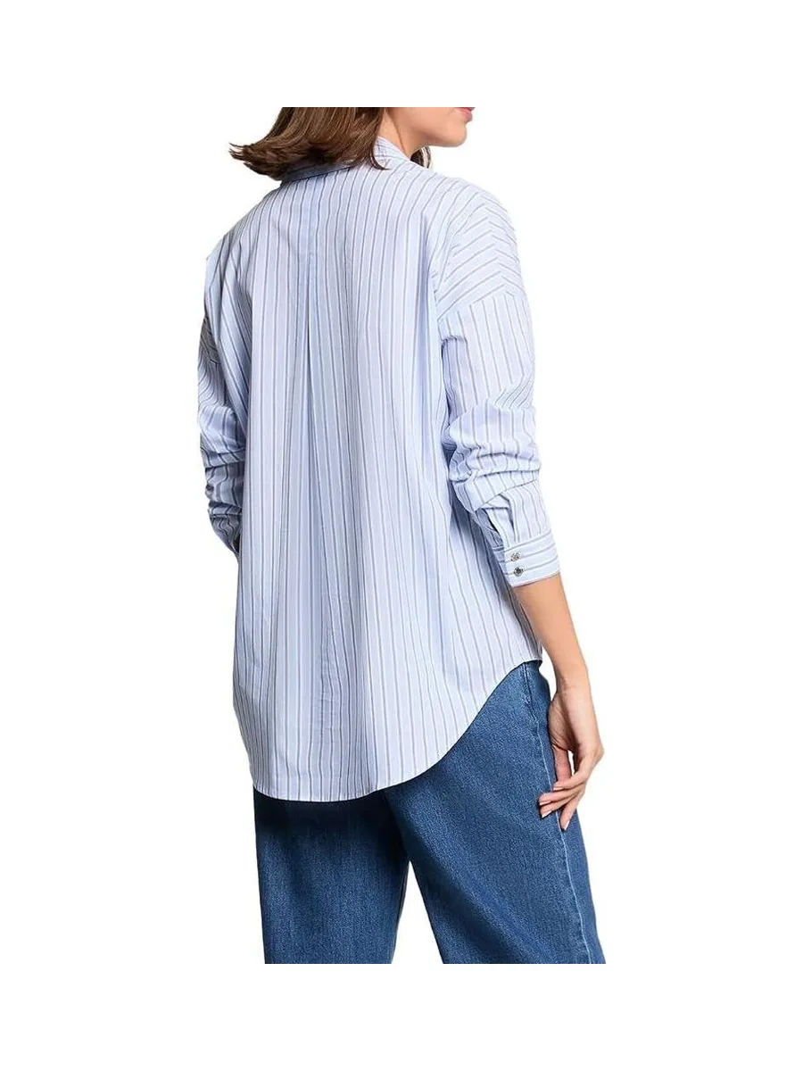 Chemise Oversize Bleu Femme Morgan Popeline 4