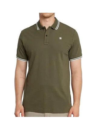 Polo Kaki Homme G-Star RAW Striped Collar 1