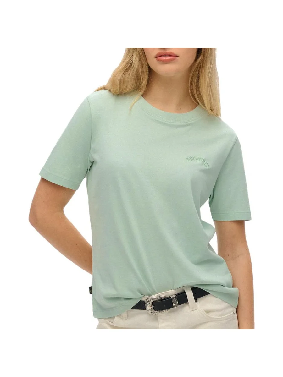 T-Shirt Vert Femme Superdry W1011644A 2