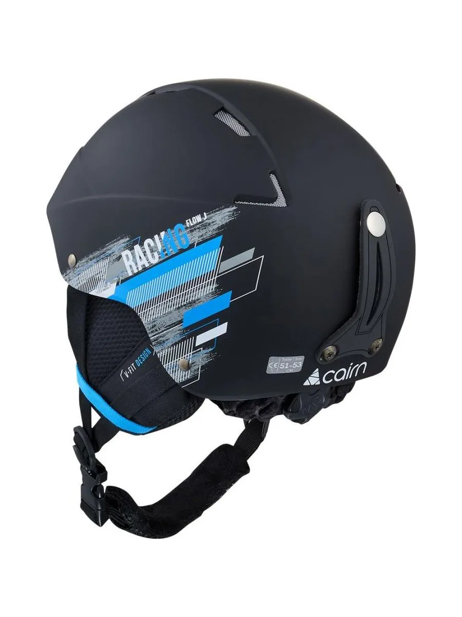 Casque de Ski Noir Garçon Cairn Flow Black Racing 3