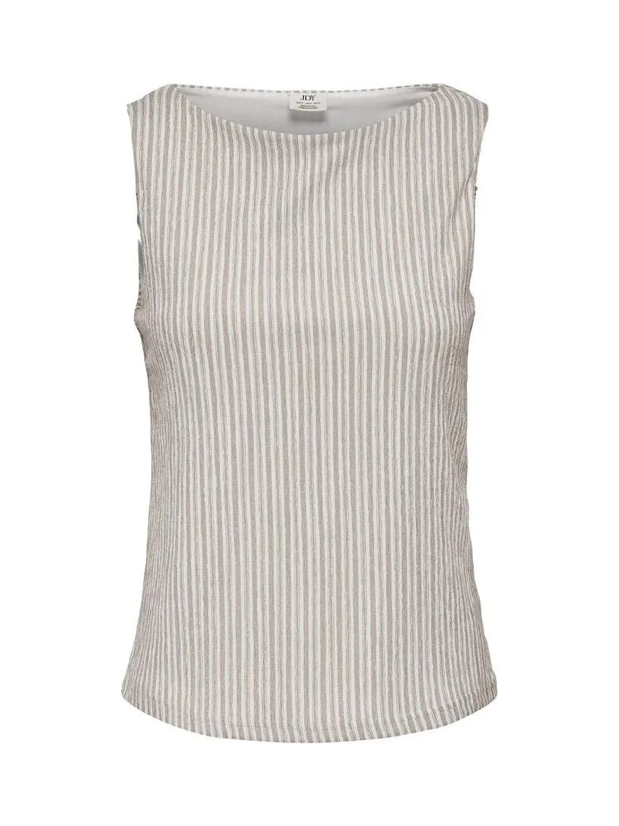 Top Blanc/Marron Femme JDY Ocean 2