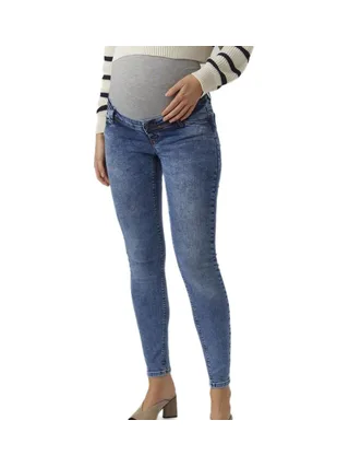 Jean Slim Bleu Femme Mamalicious Roma 1