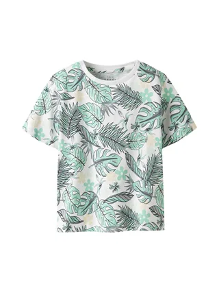 T-Shirt Blanc/Vert Garçon Name it Valmas 1