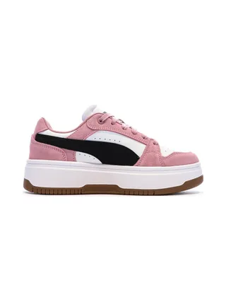 Baskets Blanches/Roses/Noires Femme Puma Rebound Low 2