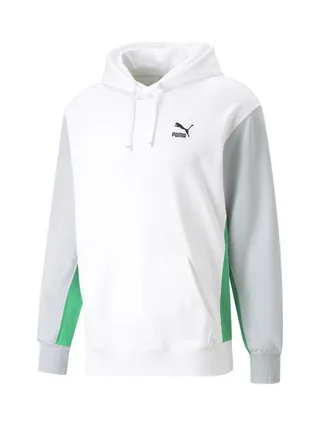 Sweat à Capuche Blanc Homme Puma Classics Block 1