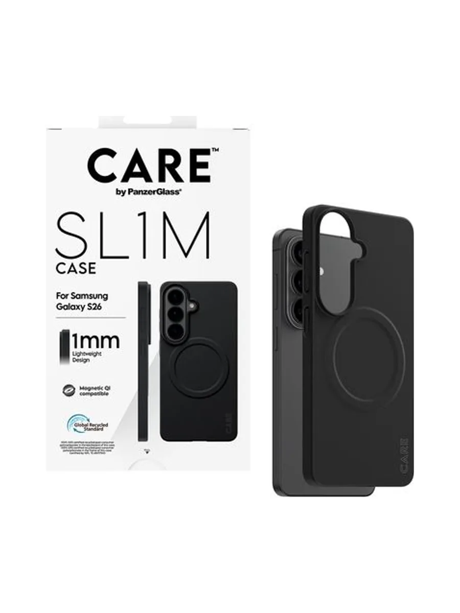 PanzerGlass CARE™ by ® SL1M Case Black w. Qi Samsung Galaxy S26 mobile phone case 5
