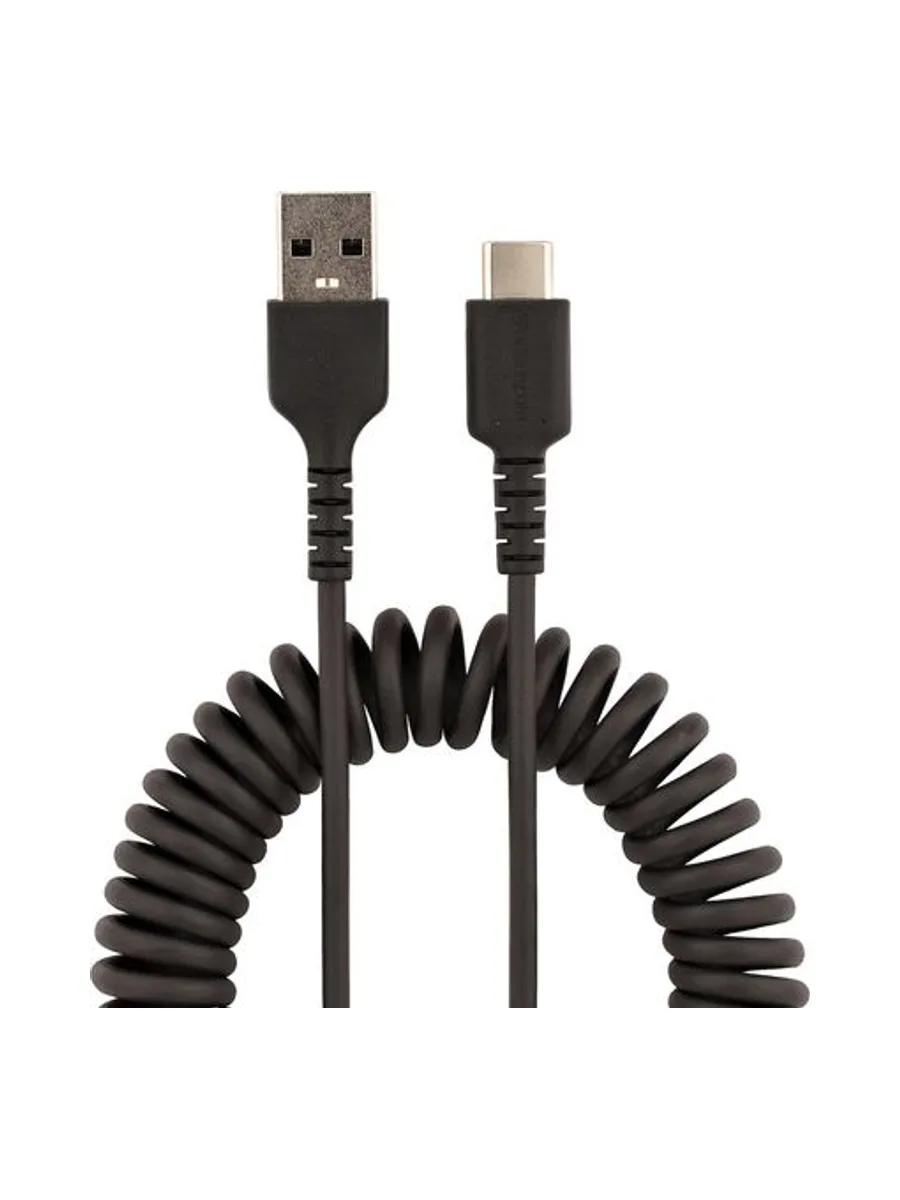 3ft USB A to C Charging Cable Coiled M/M 4