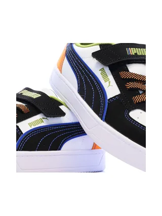 Baskets Blanches/Noires/Bleu Garçon Puma Caven 2.0 7