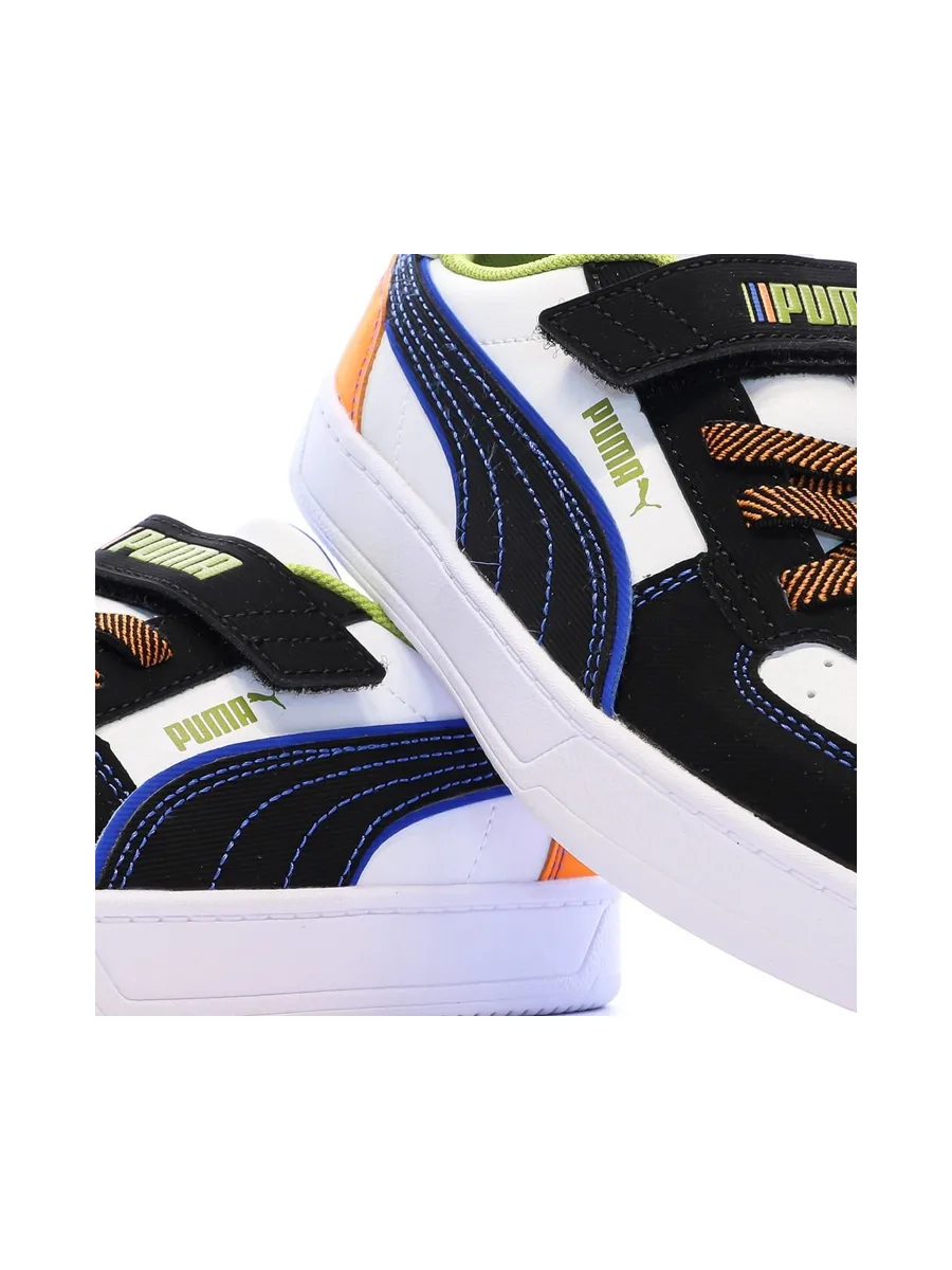 Baskets Blanches/Noires/Bleu Garçon Puma Caven 2.0 8