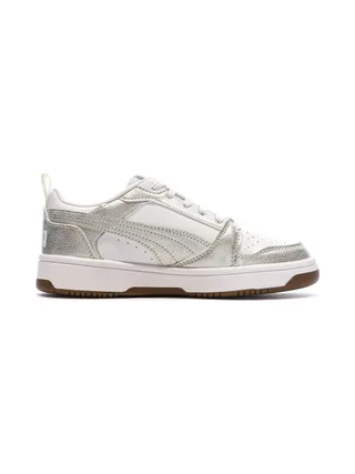 Baskets Blanc/Argent Femme Puma Rebound V6 Low Metal 2