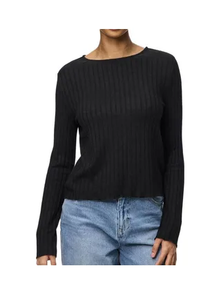 T-Shirt Noir Femme Pieces Iris 1