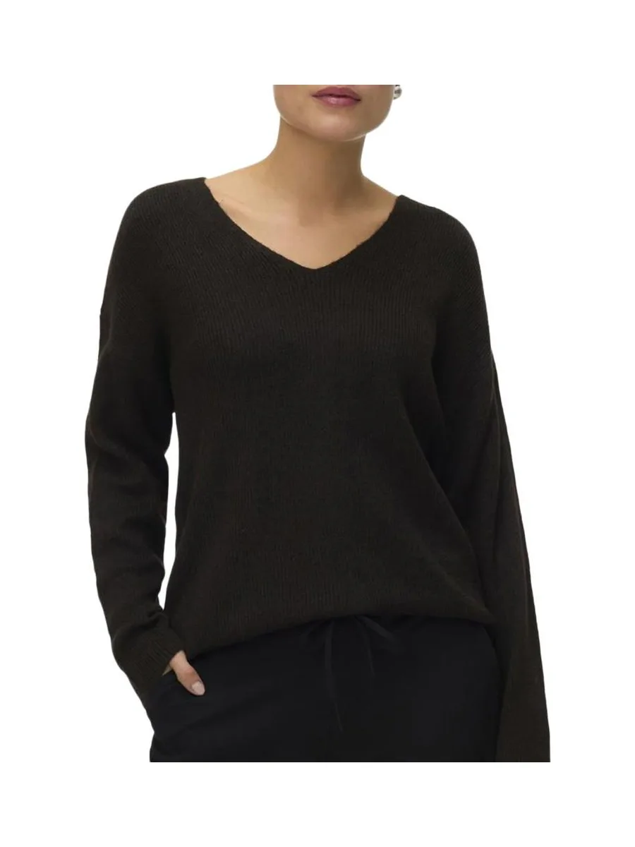Pull Marron Femme Vero Moda Crewlefile 2