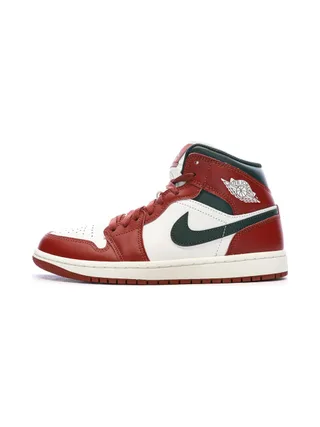 Air Jordan 1 Mid Blanche/Rouge/Noire Homme Nike 1