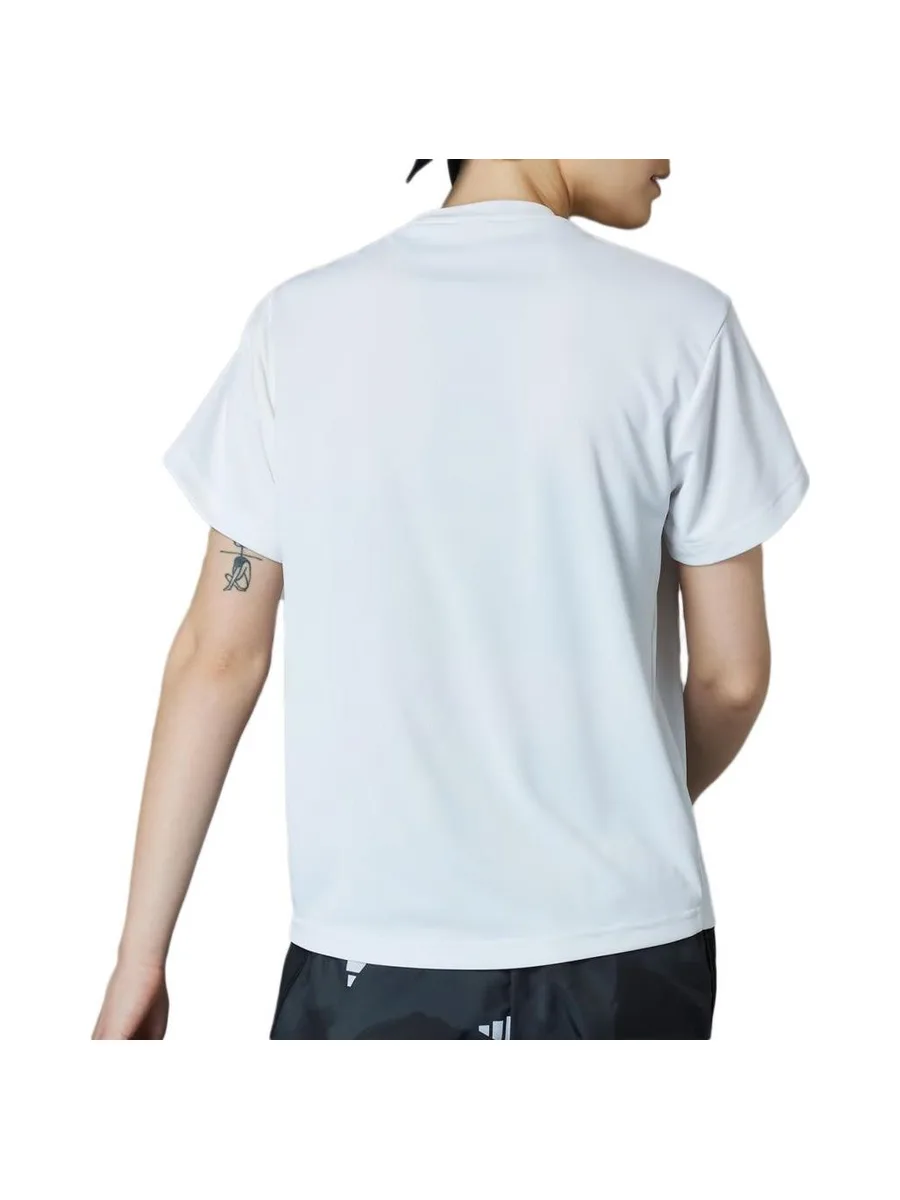 T-Shirt Blanc Femme Adidas Run It 3