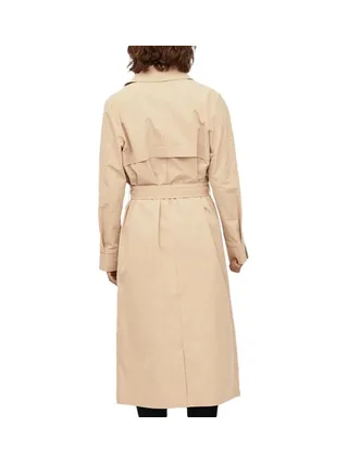 Trench Long Beige Femme Vila Mersin 2