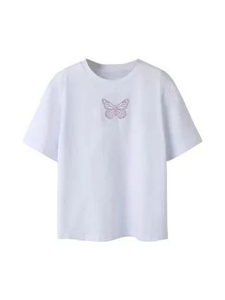 T-Shirt Blanc Fille Name it Flonnis 1
