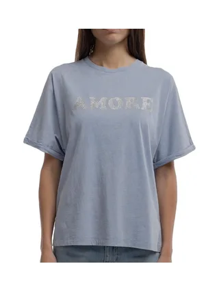 T-Shirt Bleu Femme Teddy Smith Glitter 1