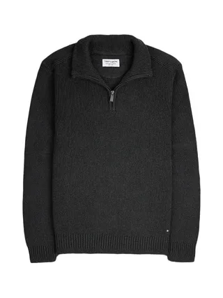 Pull Noir Homme Teddy Smith Harcour 1