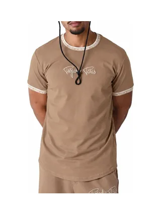 T-Shirt Taupe/Blanc Homme Project X Paris 2511114 1
