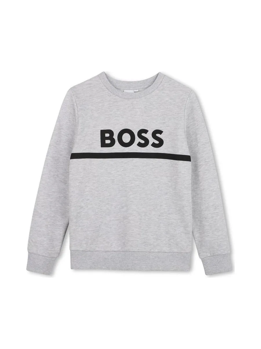 Sweat Gris Garçon Hugo Boss J52733 2