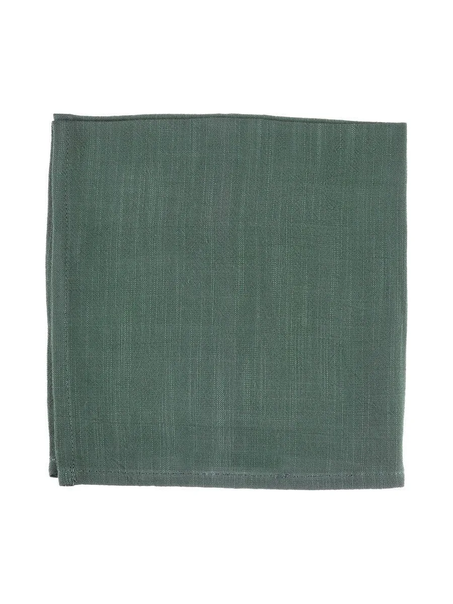 Serviette de table - 6 pièces - Lin et coton blanc crème 155