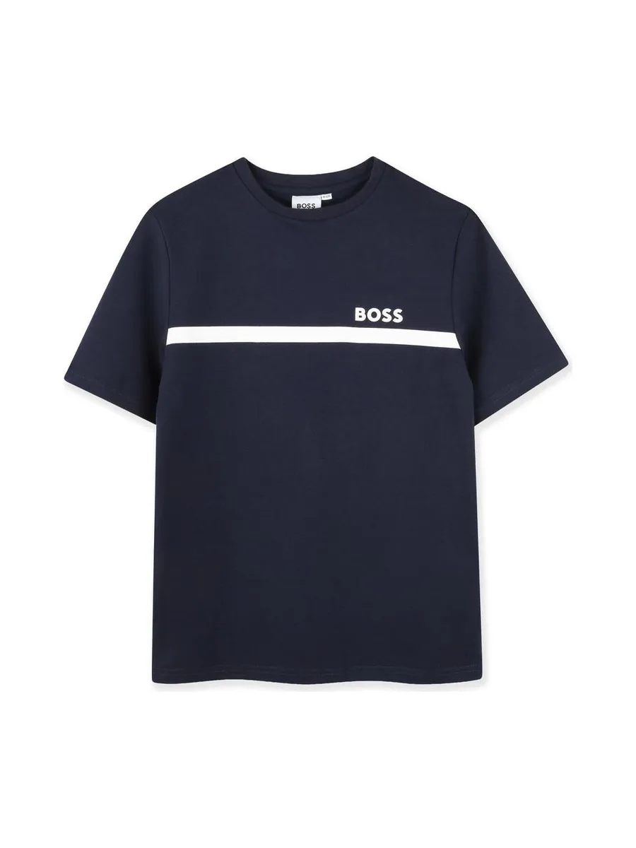 T-Shirt Marine Garçon Hugo Boss J527271 2