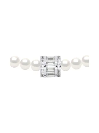 Collier Véritables Perles d'Eau Douce Semi-Rondes 5-6 mm — Argent 925 Millièmes — 42 cm 1