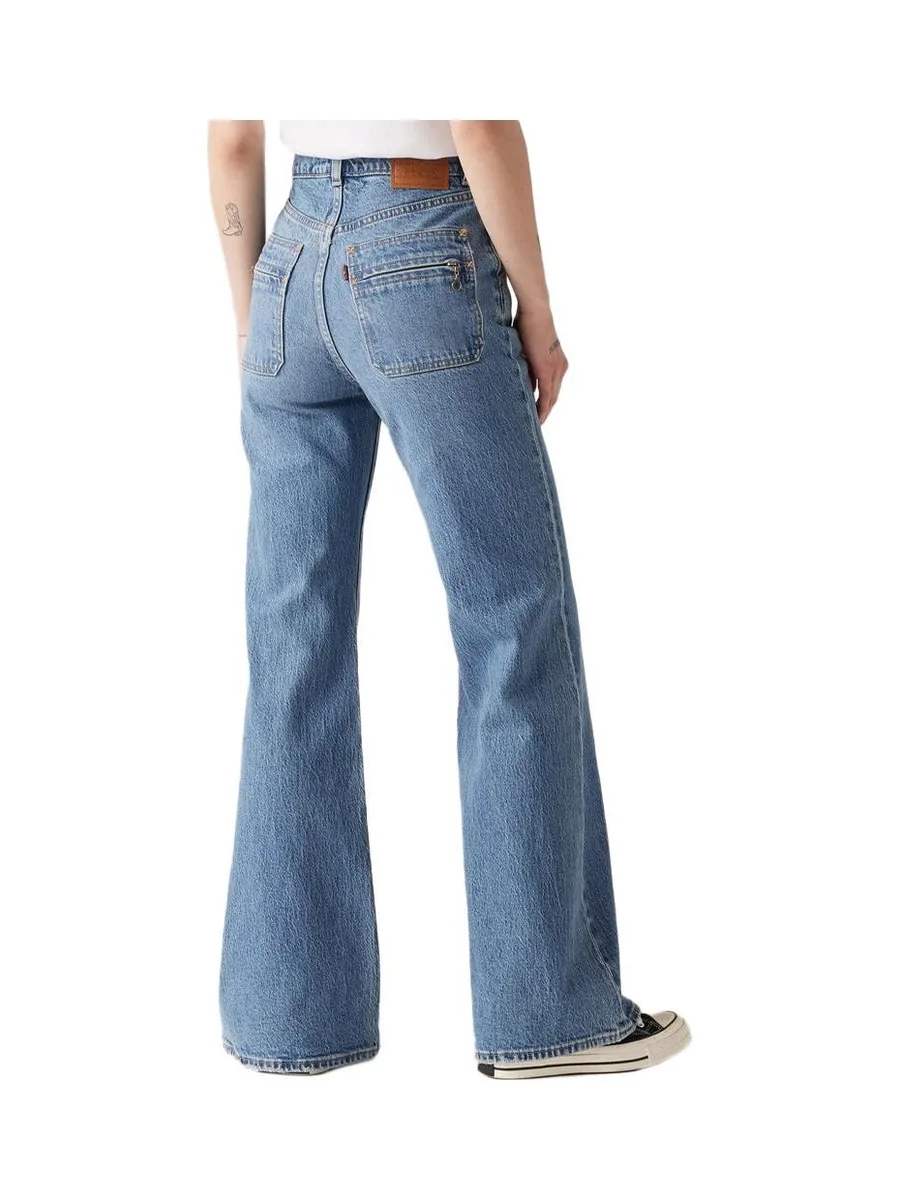 Jean Bleu Femme Levi's Ribcage Bells 2