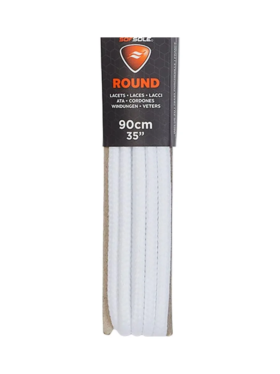 Lacets Blanc Mixte Sofsole Dring Round White 90 Cm 3