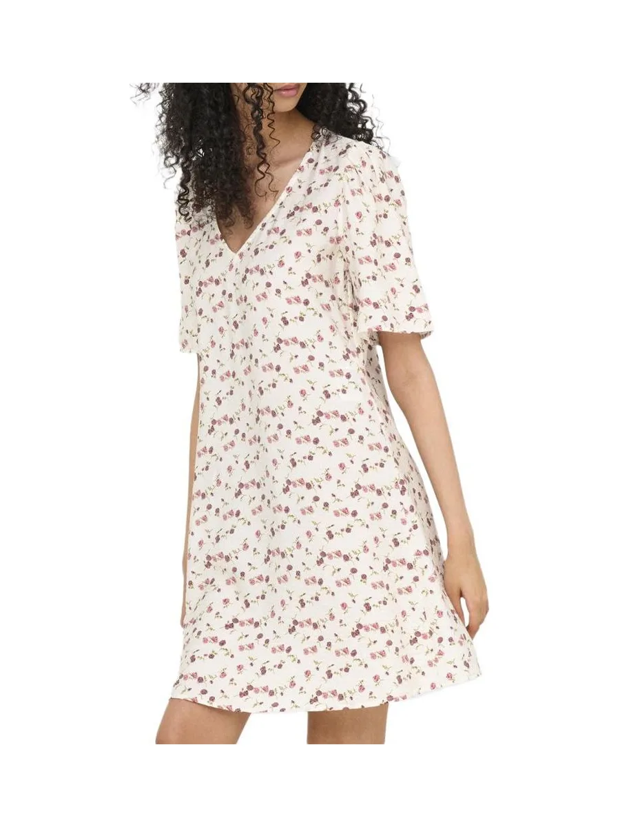 Robe à Fleurs Blanc/Rose Femme JDY Carrie 2