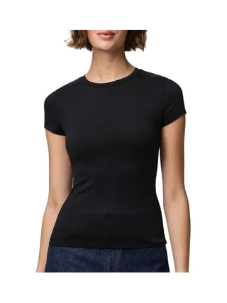 T-Shirt Noir Femme Pieces Fylla 3