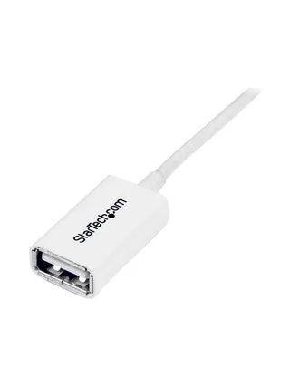1m White USB 2.0 Extension Cable - M/F 3