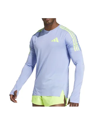 T-Shirt Manches Longues Bleu Homme Adidas Promo 1