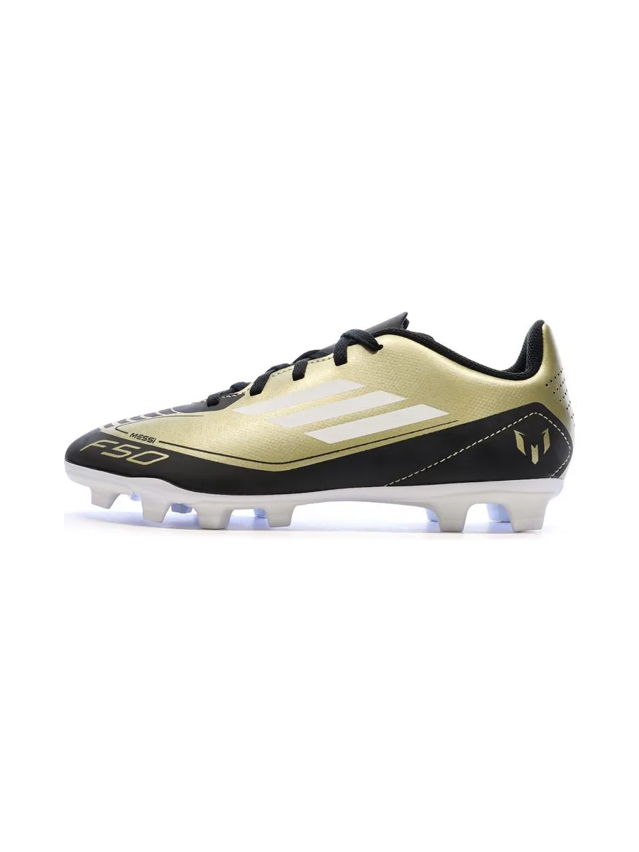 Chaussures de football Noires/Dorés Garçon Adidas Messi 1
