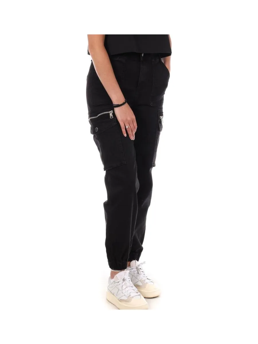 Pantalon Cargo Noir Femme Monday Premium PSA3669 2
