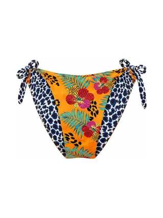 Bas de maillot de bain Réversible Orange/Noir Femme Grain de Sable Léopard 1