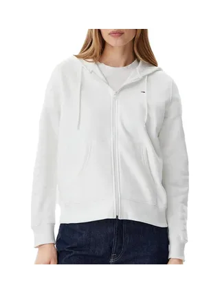 Sweat Zippée Blanche Femme Tommy Hilfiger Flag T-black 1