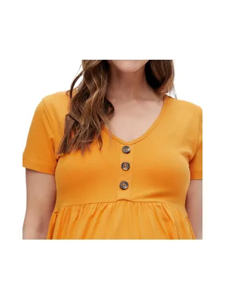 Robe Orange Femme Mamalicious Sandra 3