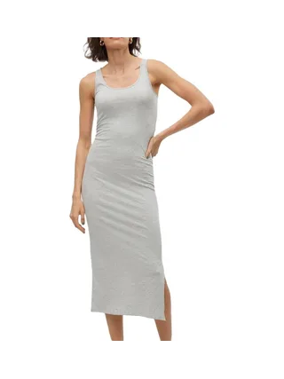 Robe Grise Femme Vero Moda Soft Maxi 1