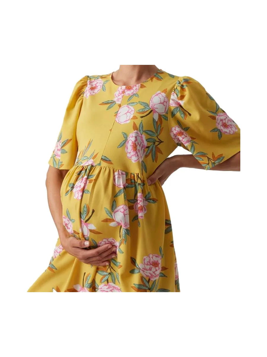 Robe Jaune Femme Mamalicious Palma 4