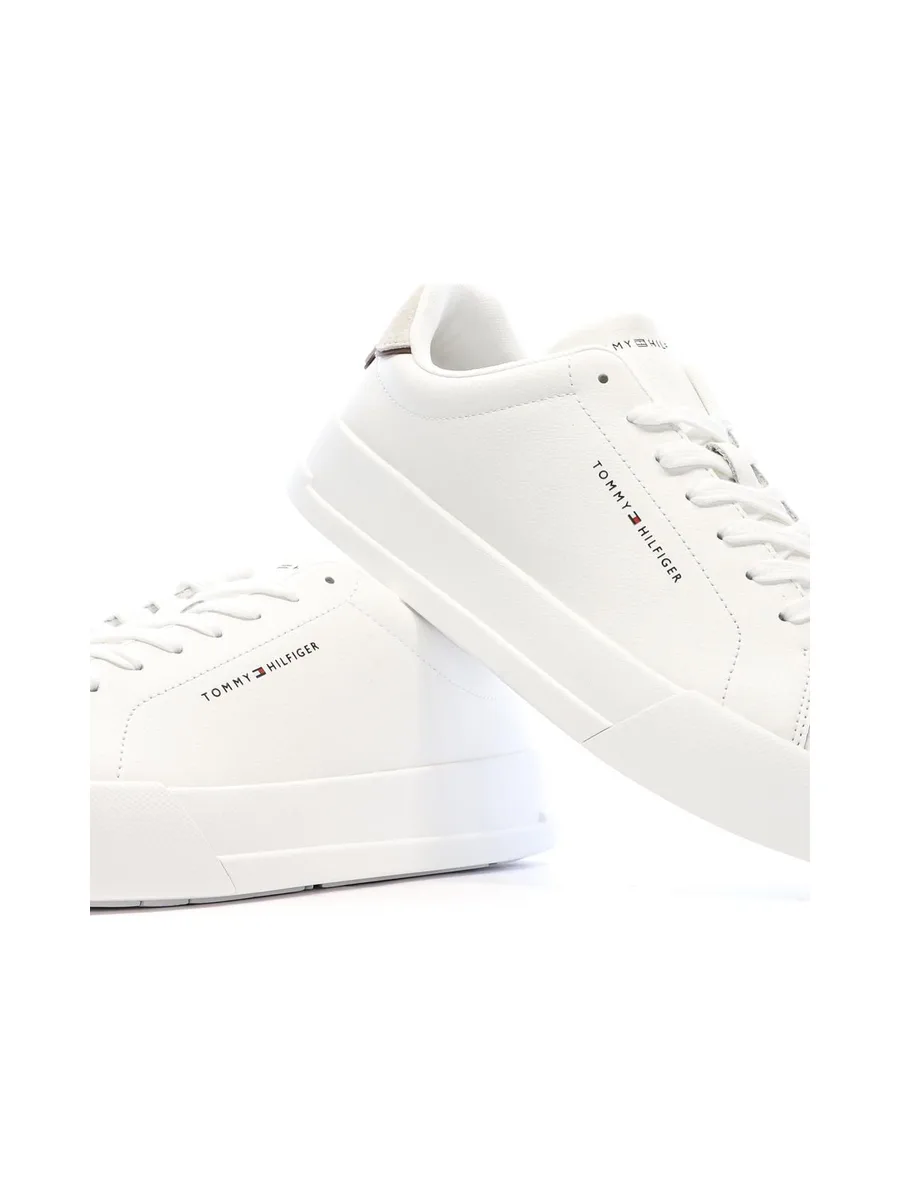 Baskets Blanches/Beiges Homme Tommy Hilfiger Court 8