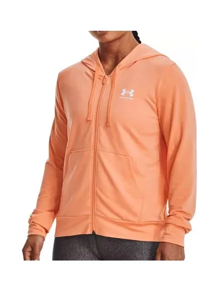 Sweat Zippée Orange Femme Under Armour Rival Terry 1