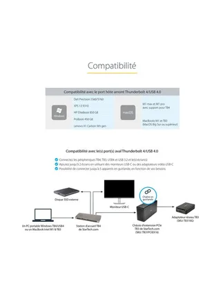 StarTech.com TB4CDOCKUE laptop dock/port replicator 7