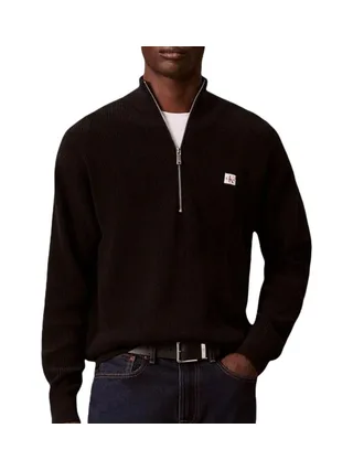 Sweat Noir Homme Calvin Klein Jeans Waffle 1