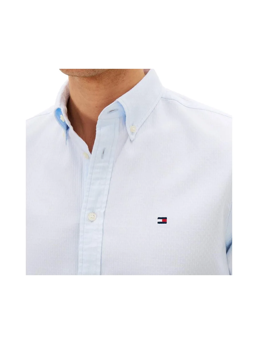 Chemise Bleu clair Homme Tommy Hilfiger Flex Dobby 3
