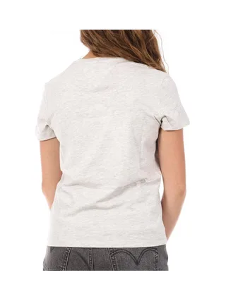 T-Shirt Gris Clair Femme Tommy Hilfiger Linear 2