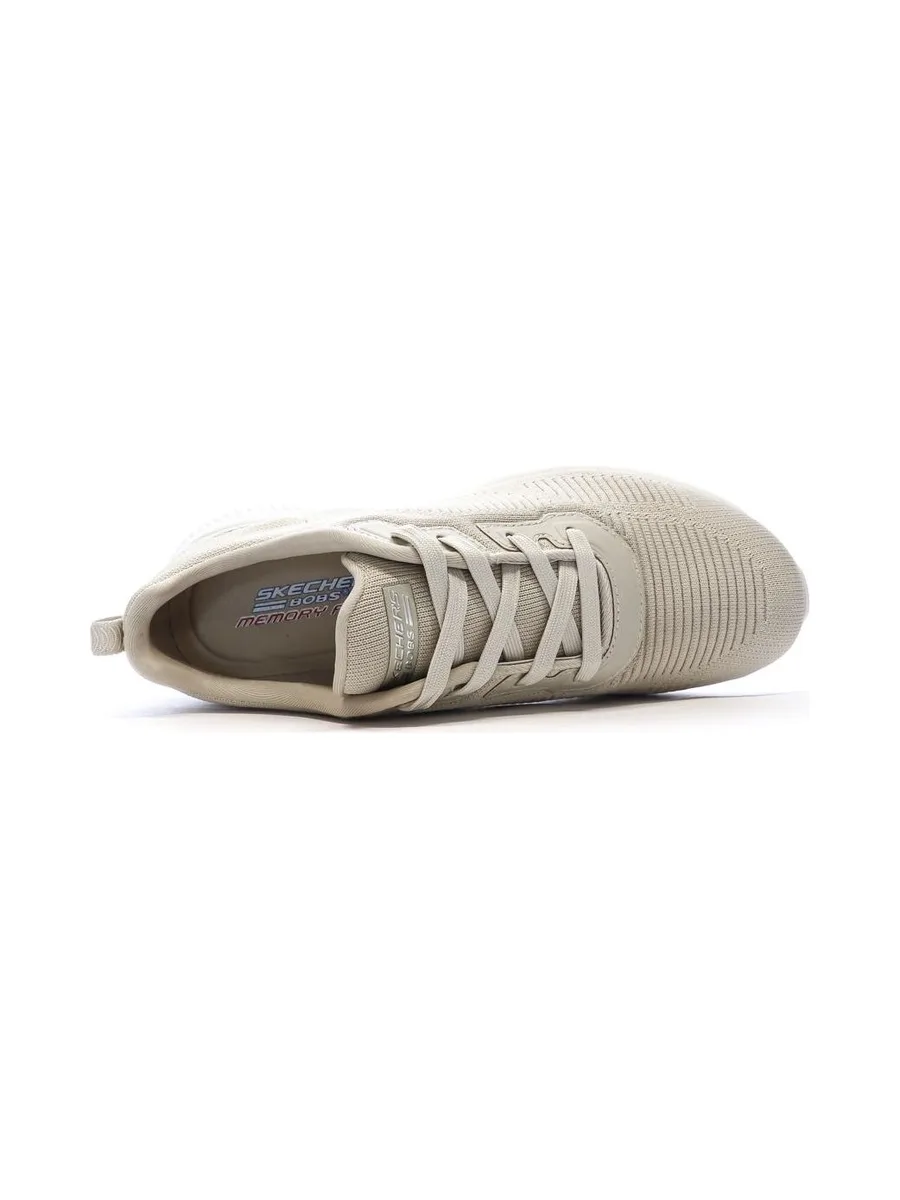Baskets Beiges Femme Skechers Bobs Squad Tough Talk 4