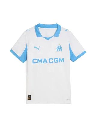 OM Maillot de football Blanc/Turquoise Garçon Puma Home 1