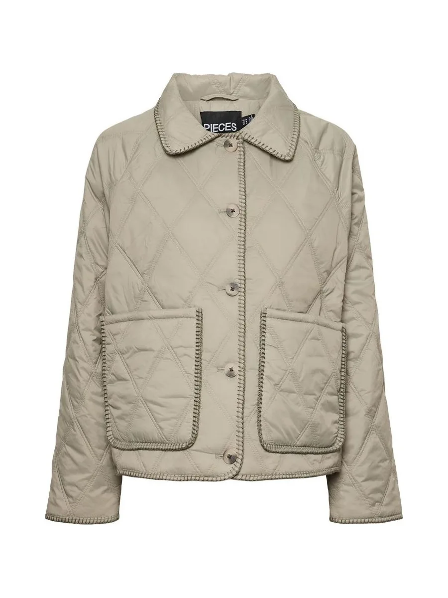 Veste Kaki Femme Pieces Naima 4