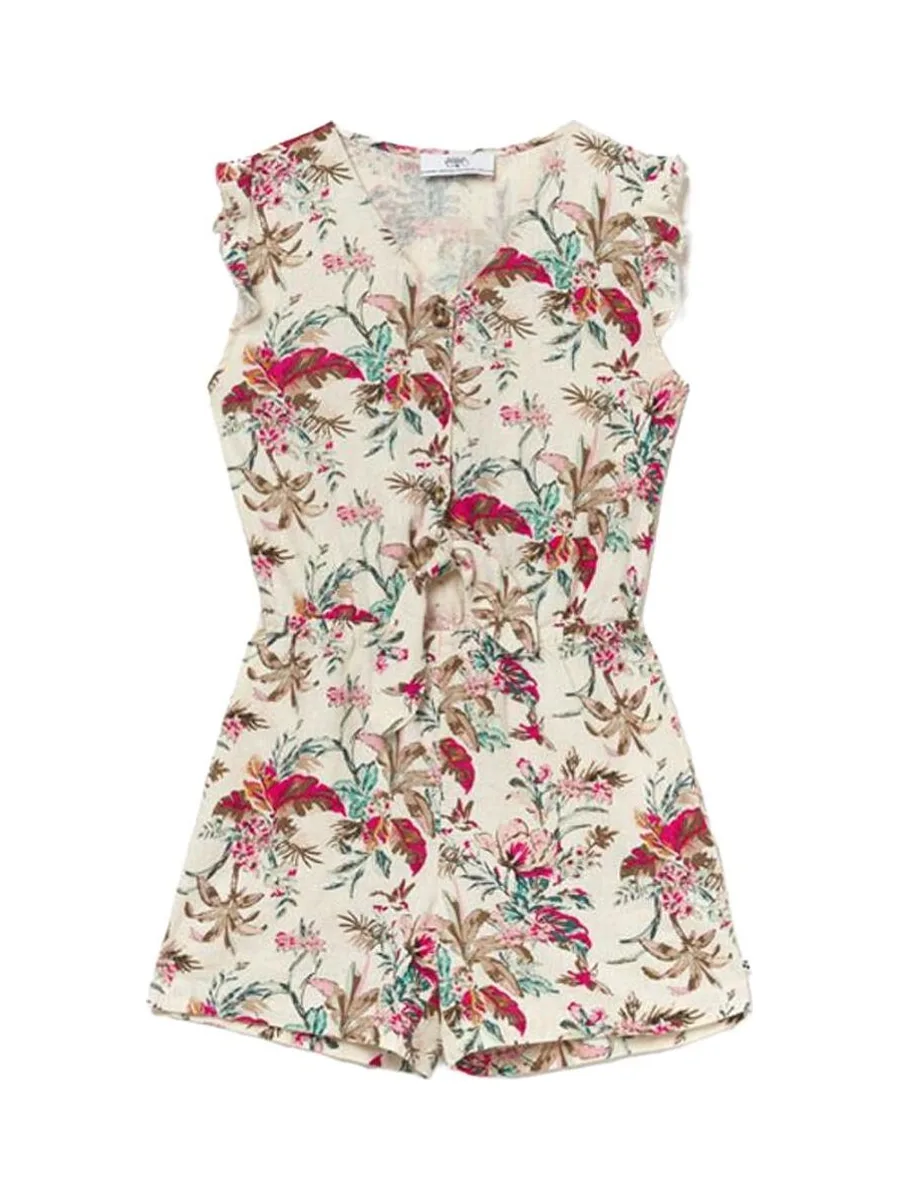 Combishort Beige/Fushia Fille Le Temps Des Cerises Yucagi 2